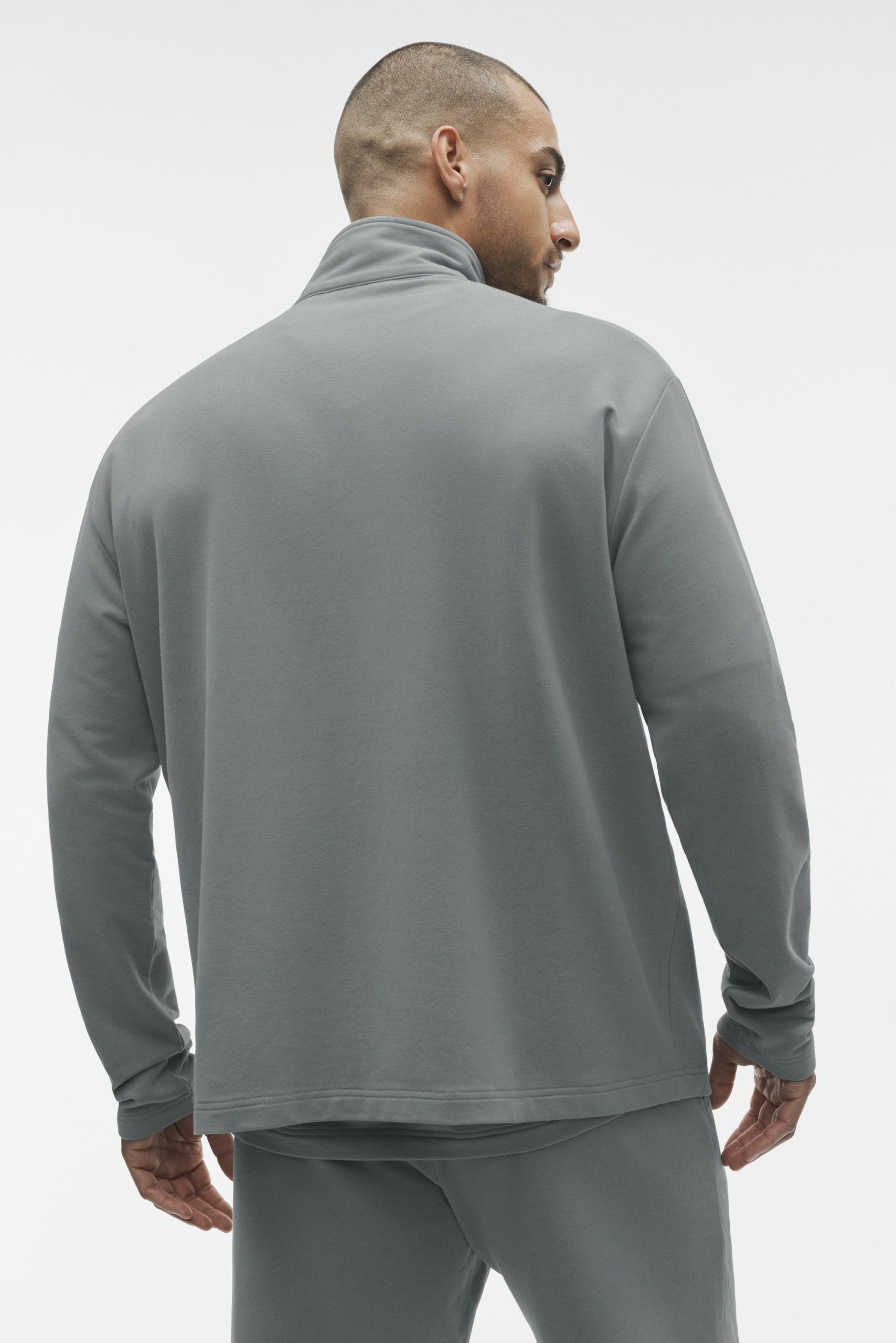 Double Take Long Sleeve 1/4 Zip - Monument - Image 2