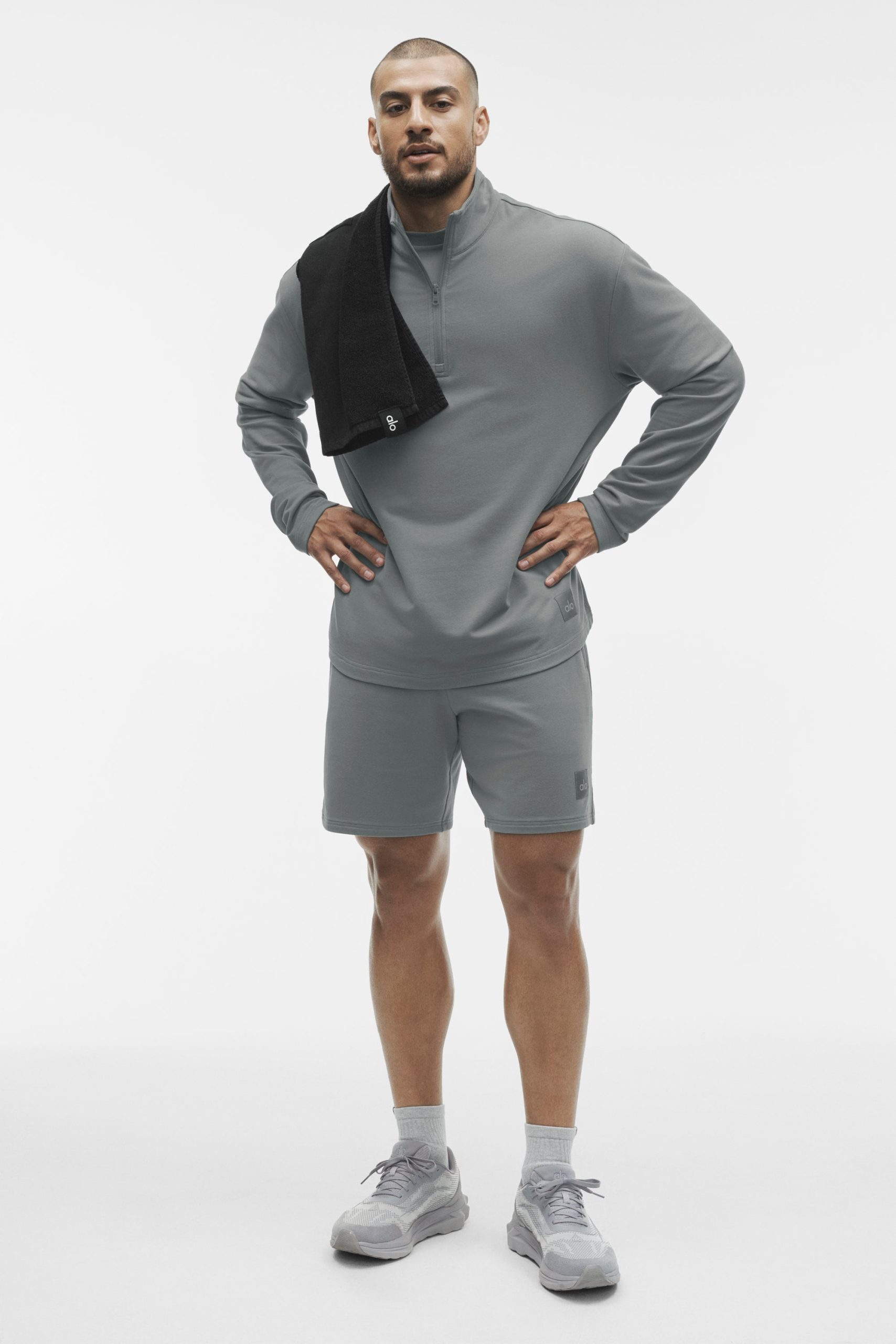 Double Take Long Sleeve 1/4 Zip - Monument - Image 5