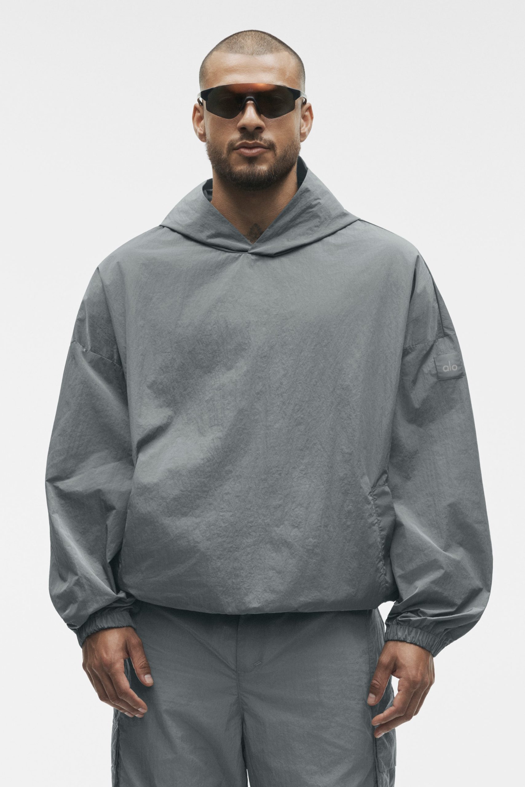 Axis Hooded Pullover - Monument - Image 3