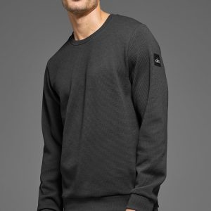 Waffle Lounge Long Sleeve Crew - Anthracite