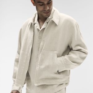 Linen Days Full Zip Jacket - Bone