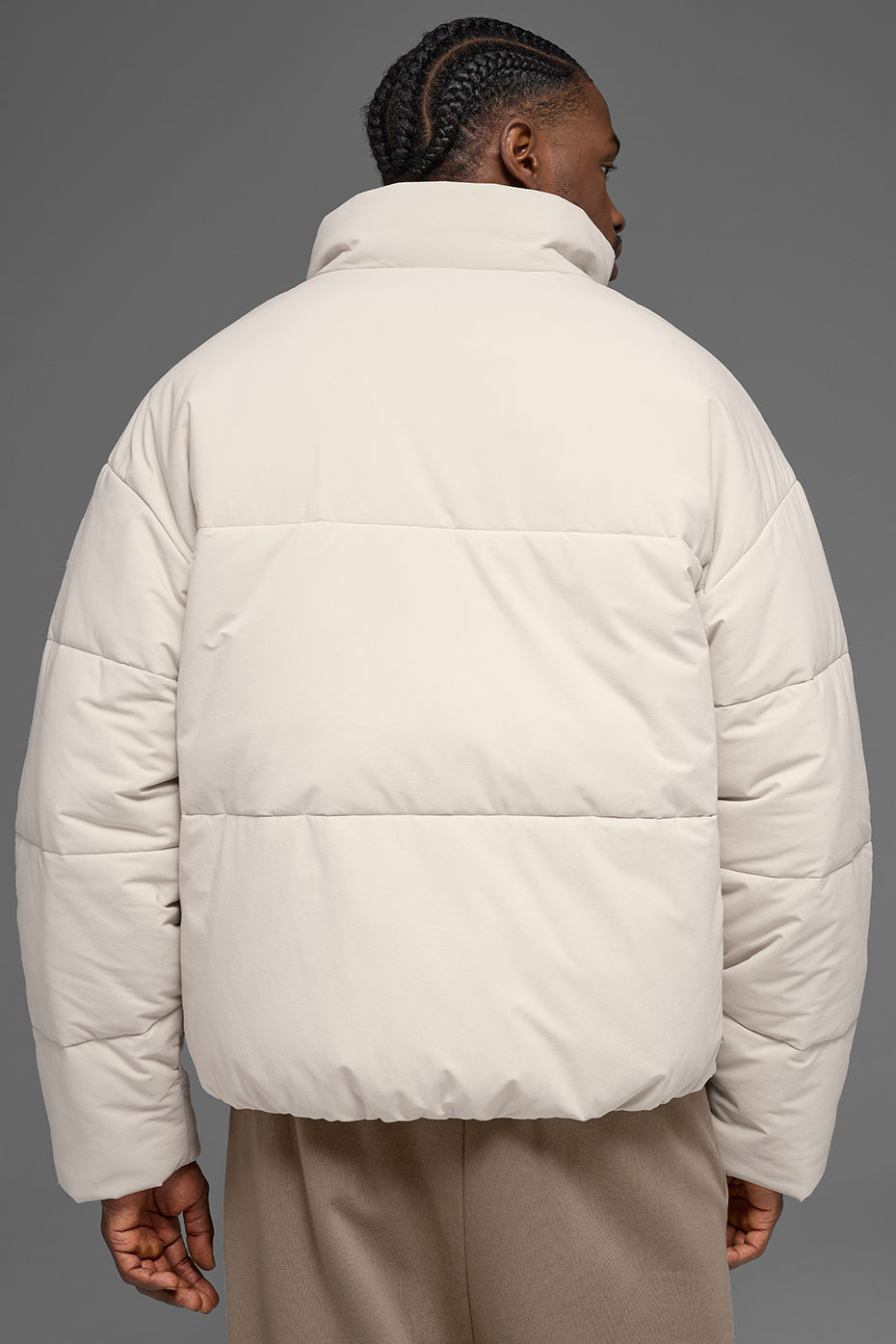 Stretch Woven Street Puffer - Bone - Image 2