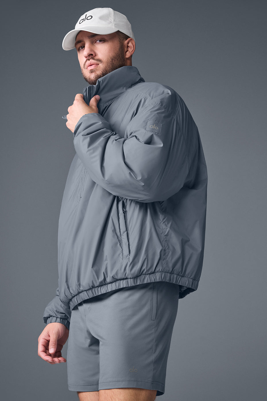 Latitude Light Weight 1/2 Zip Pullover Jacket - Steel Grey - Image 3
