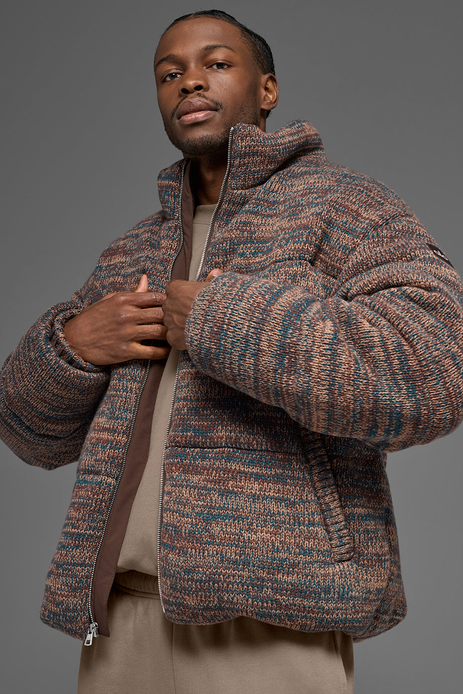 Stage Sweater Puffer - Brown Multi - Image 4