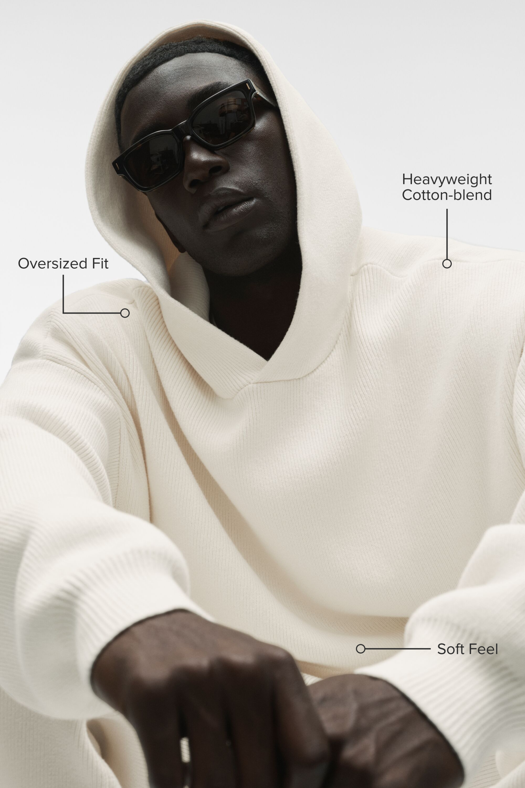 Scholar Hooded Sweater - Ivory - Image 2