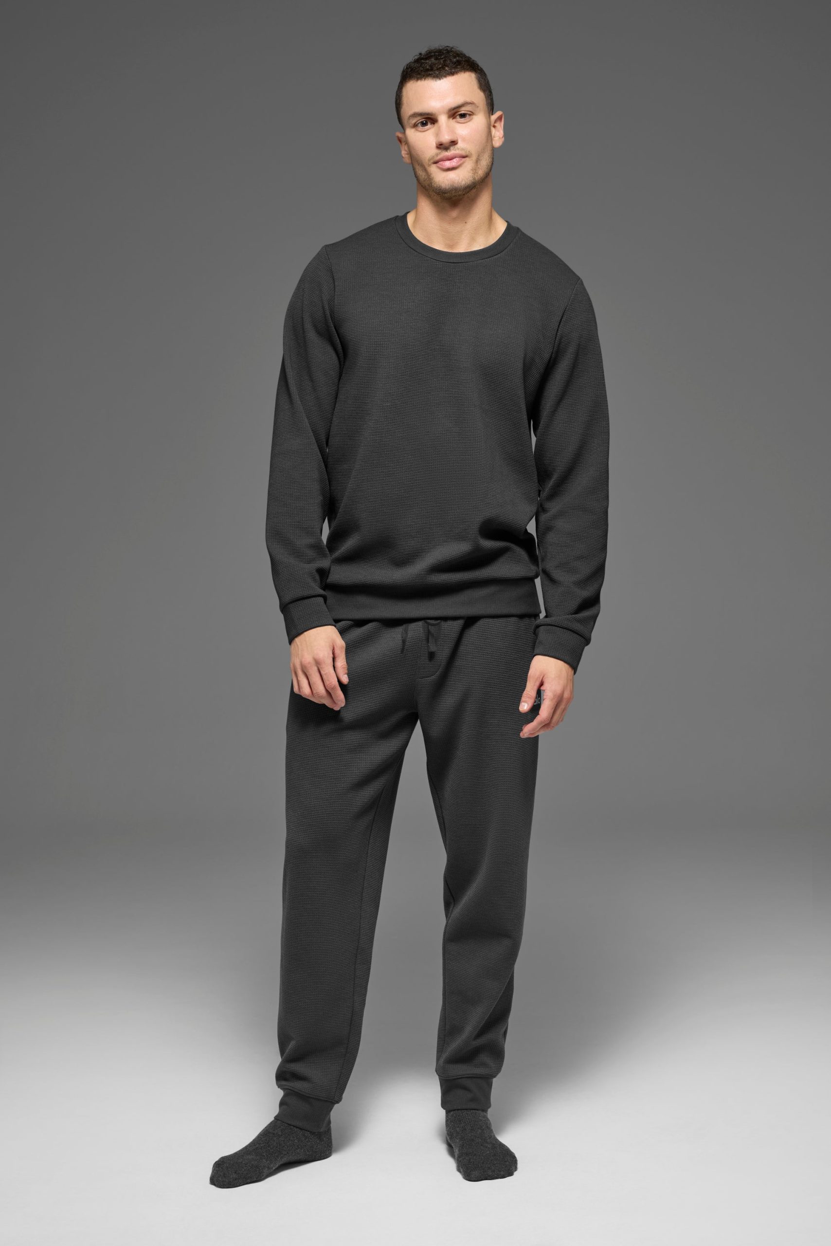 Waffle Lounge Jogger - Anthracite - Image 5