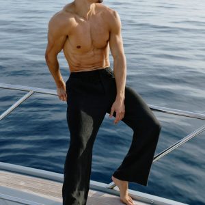 Linen Days Straight Leg Pant - Black