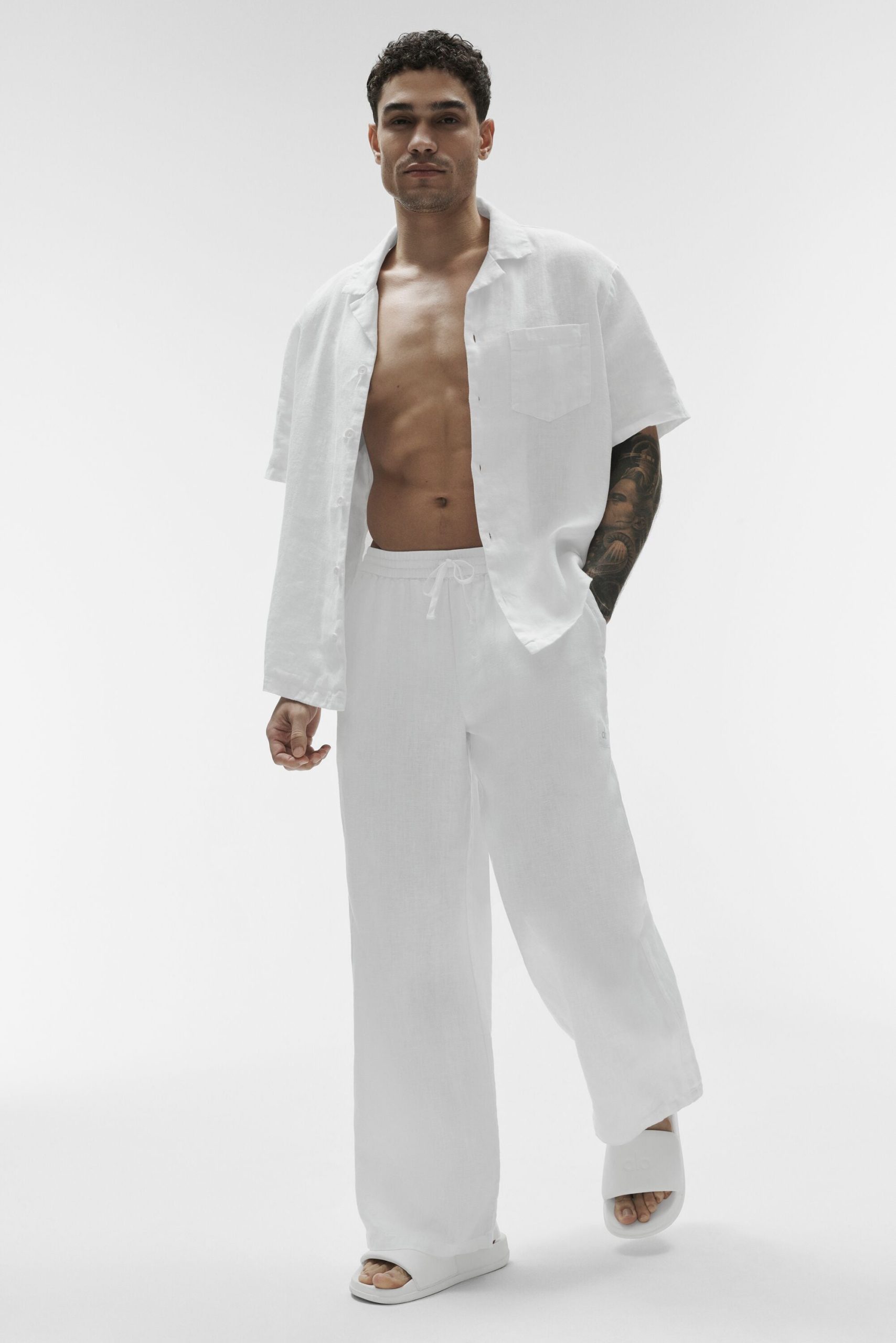 Linen Days Straight Leg Pant - White - Image 5