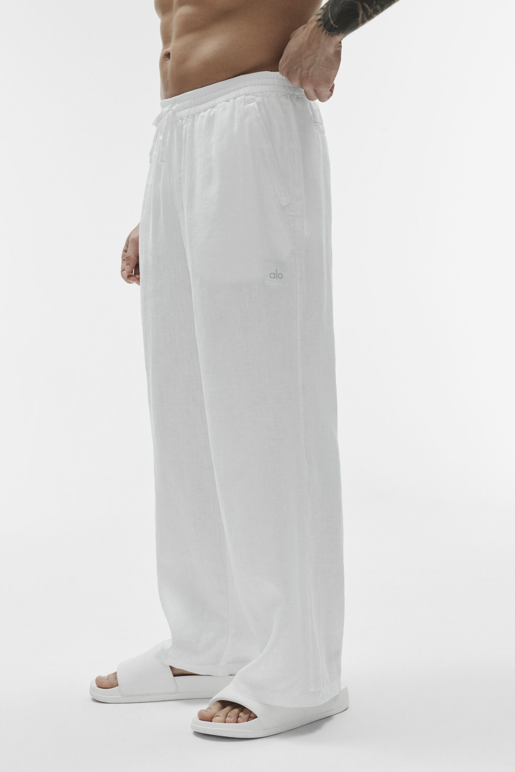 Linen Days Straight Leg Pant - White - Image 3