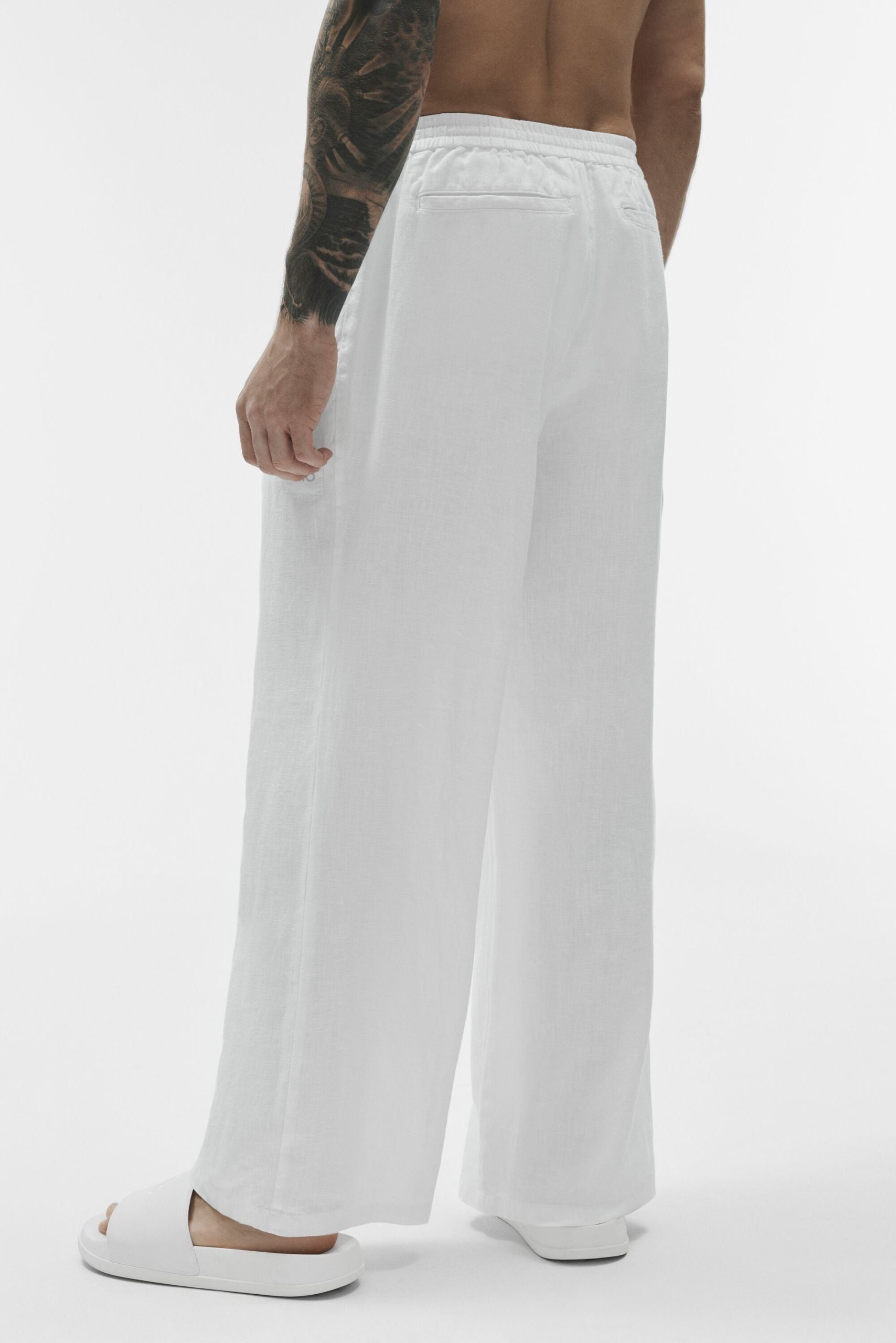 Linen Days Straight Leg Pant - White - Image 4