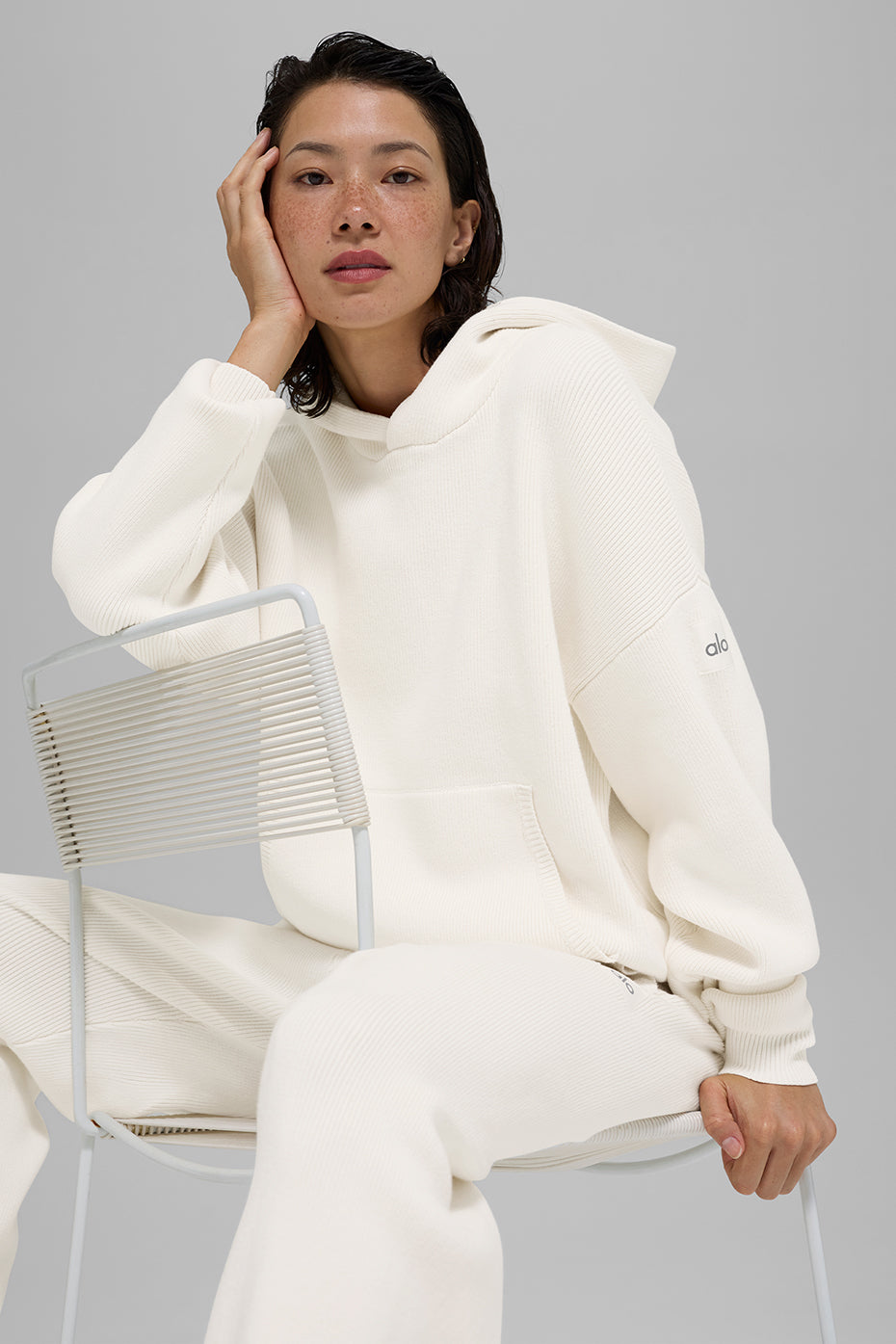 Scholar Hooded Sweater - Ivory - Image 4