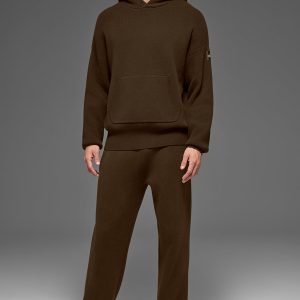 Scholar Hooded Sweater - Espresso