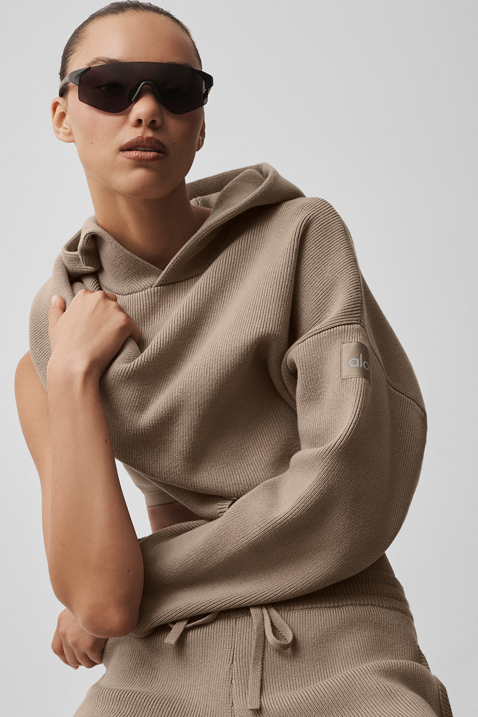 Scholar Hooded Sweater - Gravel - Image 3