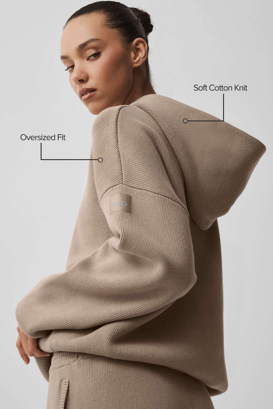 Scholar Hooded Sweater - Gravel - Image 2