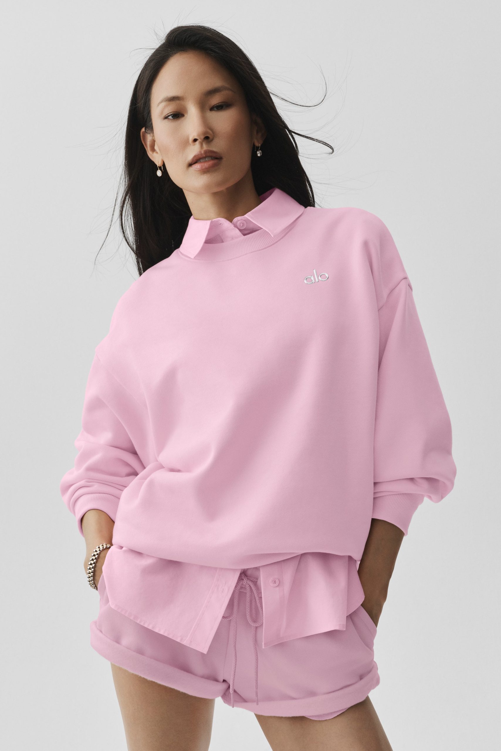 Accolade Crew Neck Pullover - Pink Marshmallow - Image 3