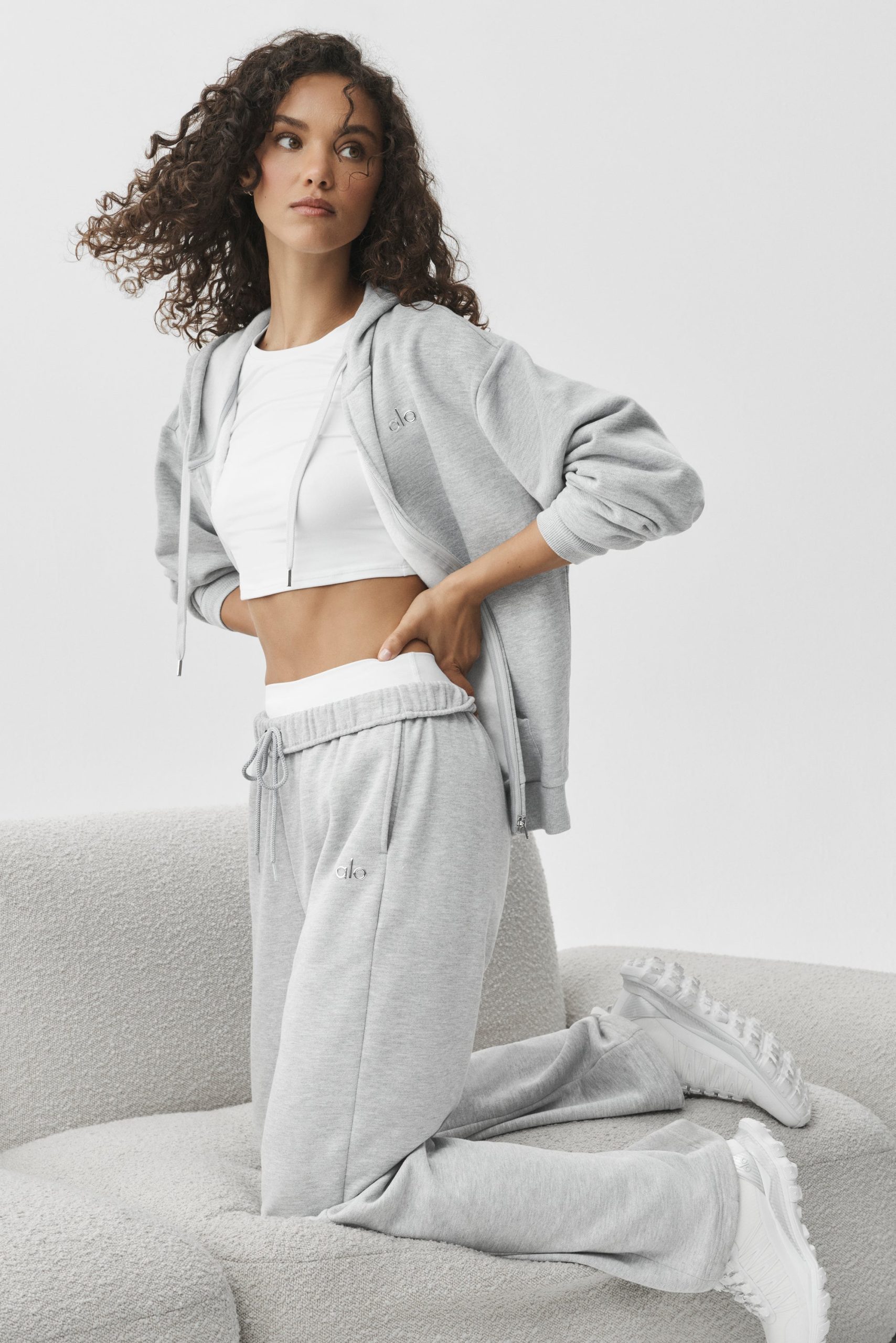 Accolade Full Zip Hoodie - Athletic Heather Grey - Image 5