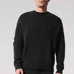 Unisex Wool?Cashmere New Class Crewneck Sweater - Black