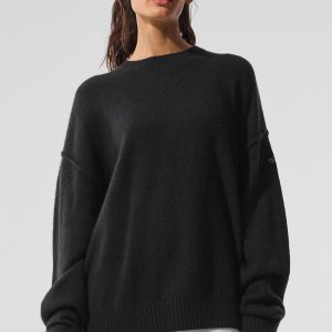 Unisex Wool?Cashmere New Class Crewneck Sweater - Black