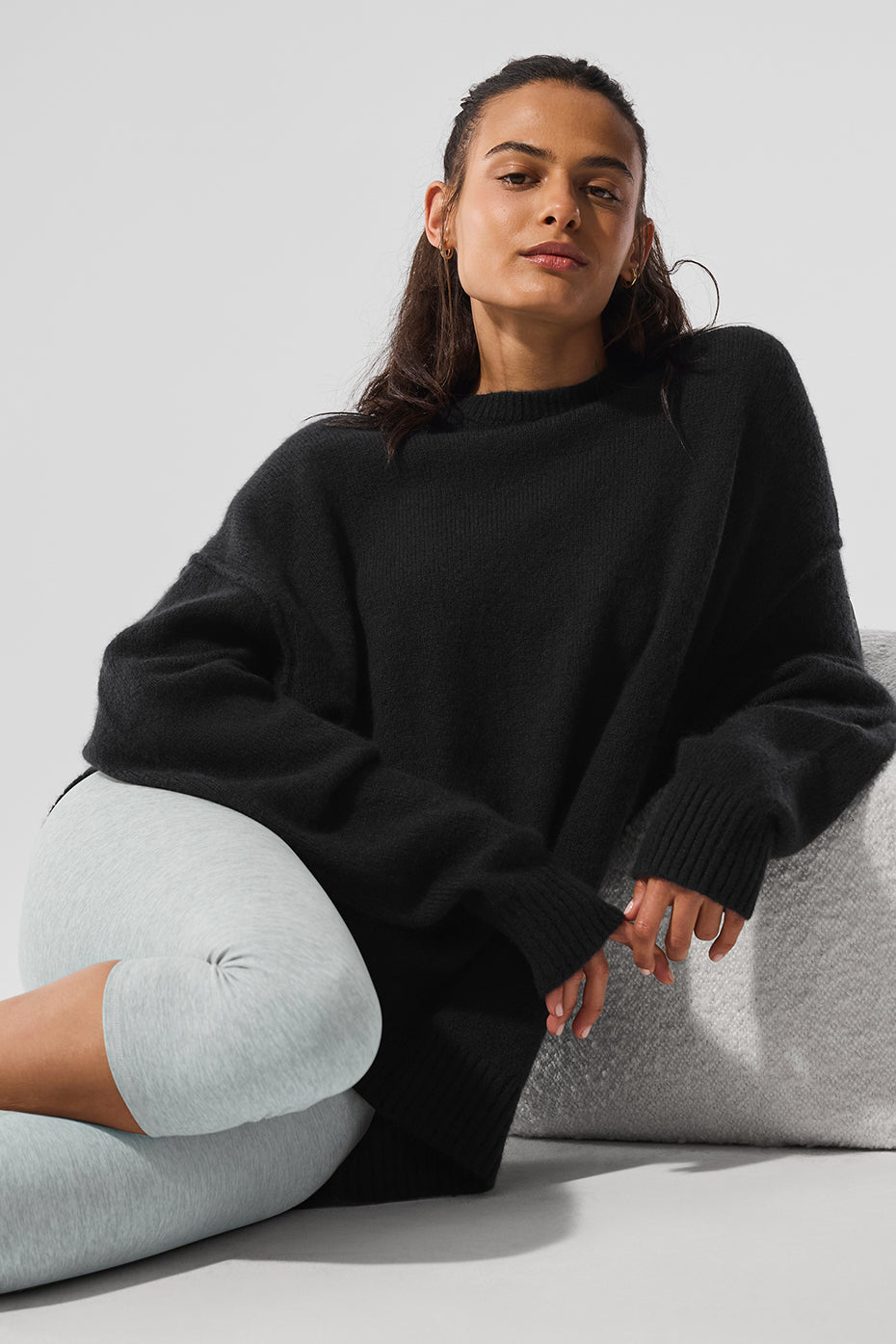 Unisex Wool?Cashmere New Class Crewneck Sweater - Black - Image 5