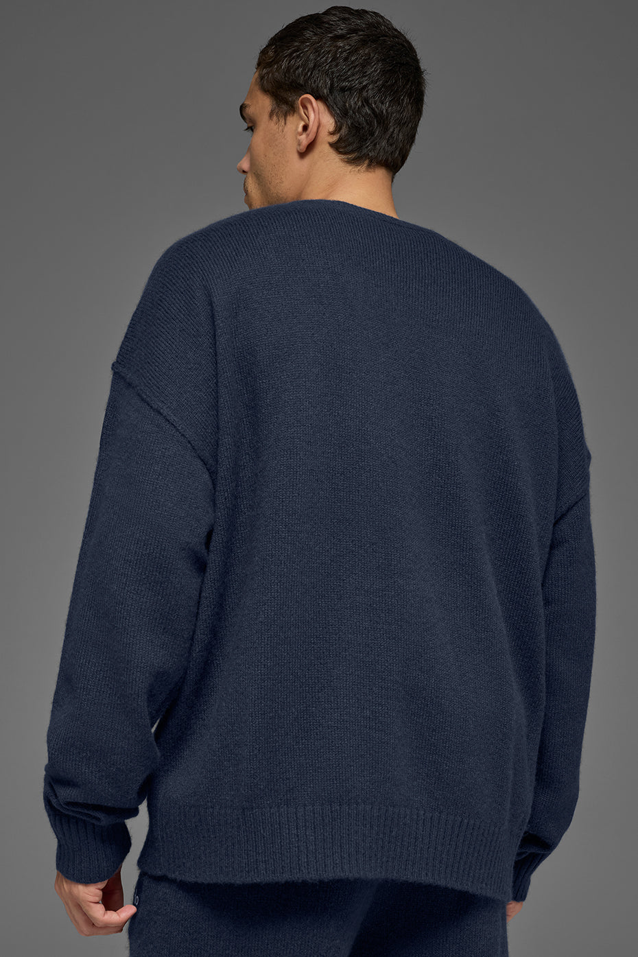 Unisex Wool?Cashmere New Class Crewneck Sweater - Navy - Image 3