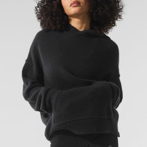 Wool?Cashmere New Class Hoodie - Black