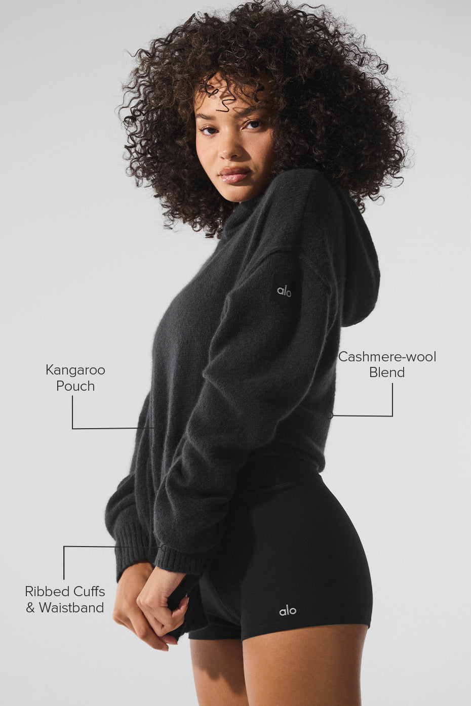 Wool Cashmere New Class Hoodie - Black - Image 2