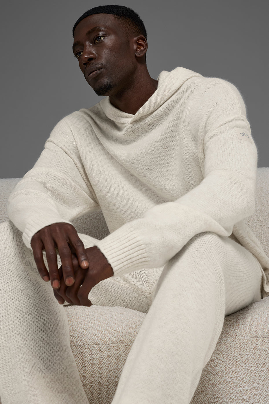 Wool?Cashmere New Class Hoodie - Bone Heather - Image 4