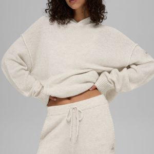 Wool Cashmere New Class Hoodie - Bone Heather