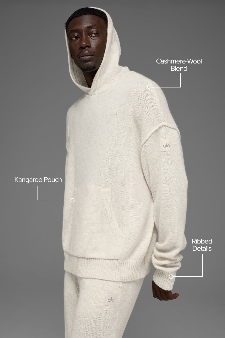 Wool?Cashmere New Class Hoodie - Bone Heather - Image 2