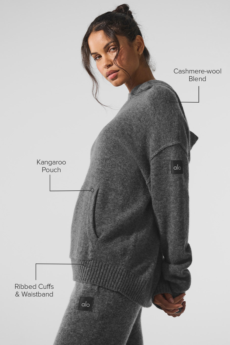 Wool?Cashmere New Class Hoodie - Platinum Grey - Image 2