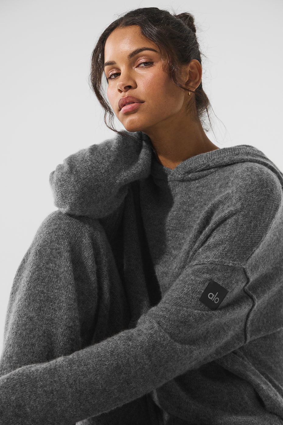 Wool?Cashmere New Class Hoodie - Platinum Grey - Image 3