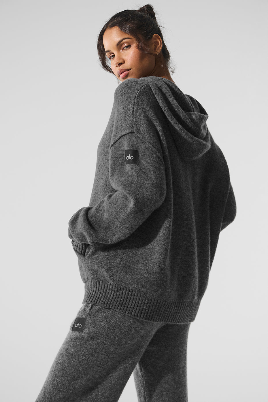 Wool?Cashmere New Class Hoodie - Platinum Grey - Image 4