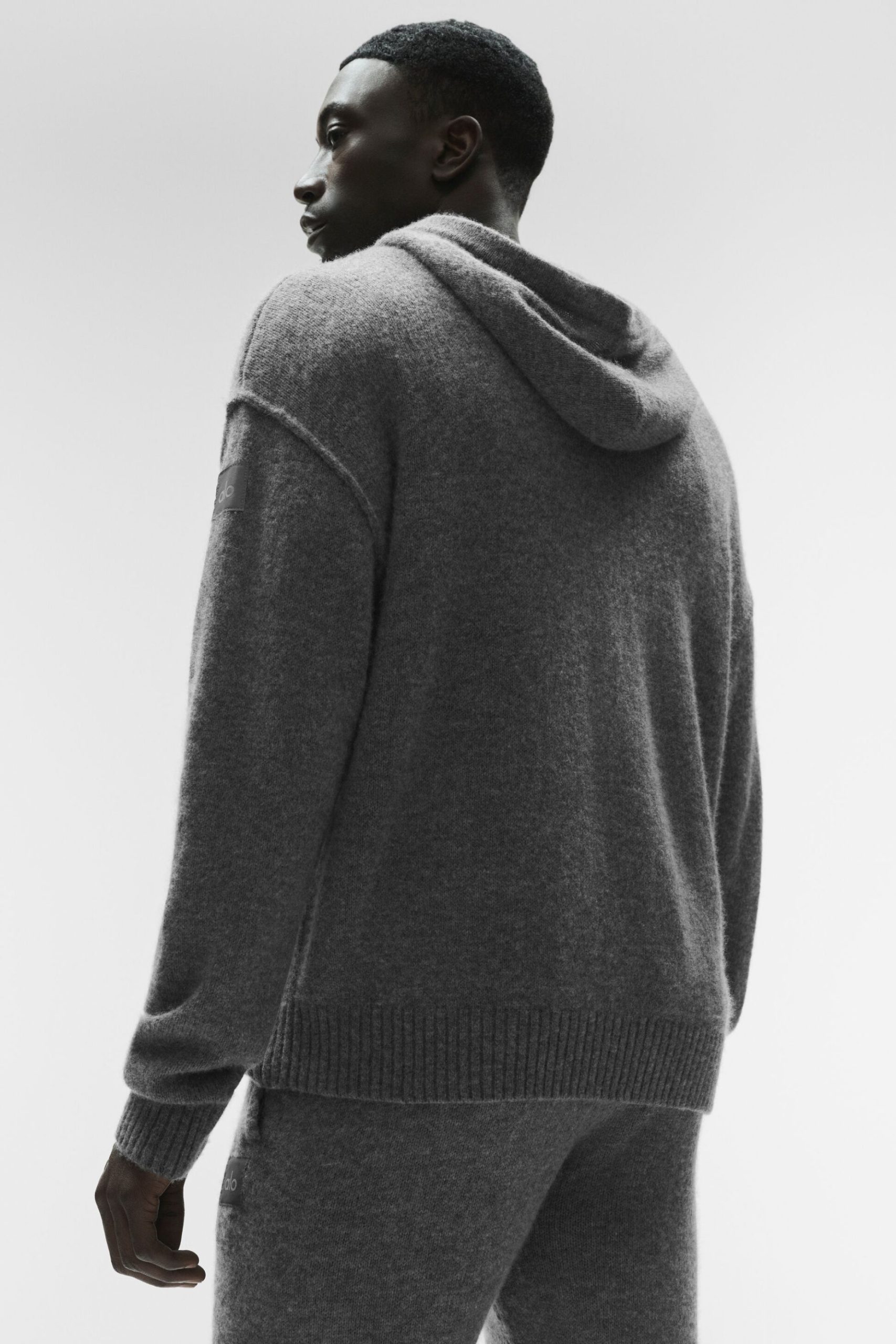 Wool?Cashmere New Class Hoodie - Platinum Grey - Image 3