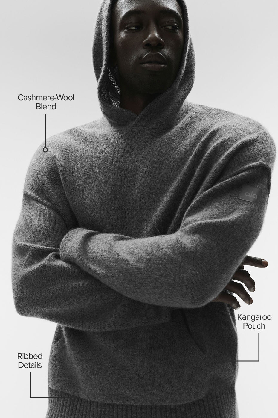 Wool?Cashmere New Class Hoodie - Platinum Grey - Image 2