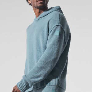 Wool?Cashmere New Class Hoodie - Celestial Blue Granite Heather