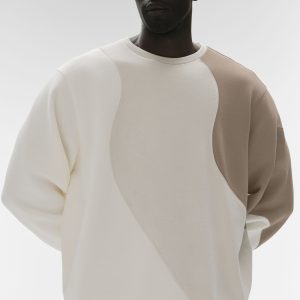Make Waves Crew Neck Pullover - Ivory/Bone/Gravel