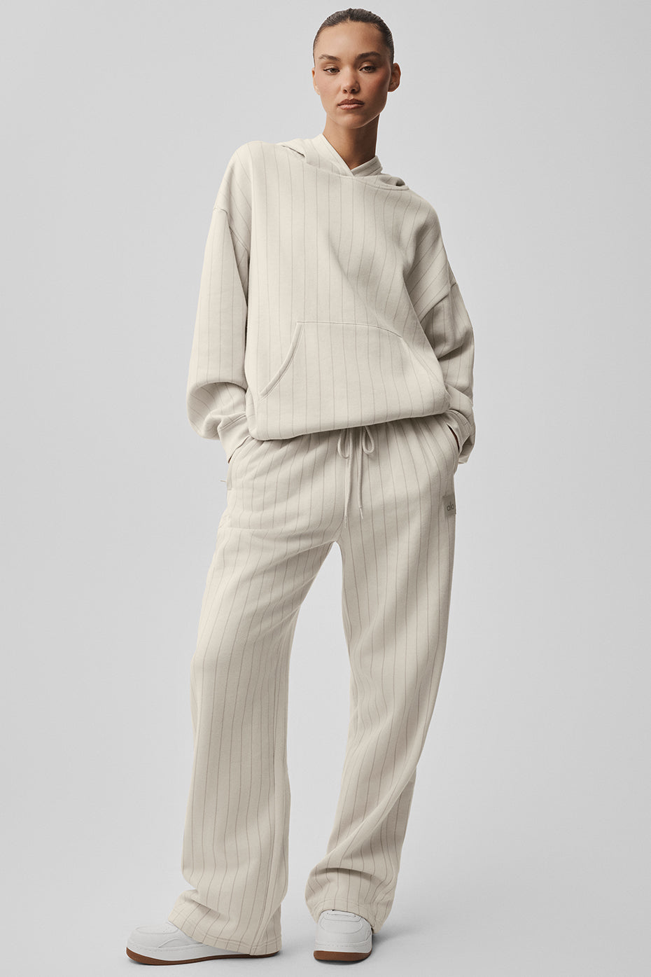 Pinstripe Hoodie - Bone Pinstripe - Image 5