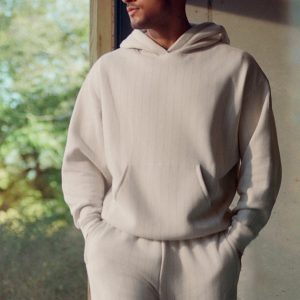Pinstripe Hoodie - Bone Pinstripe