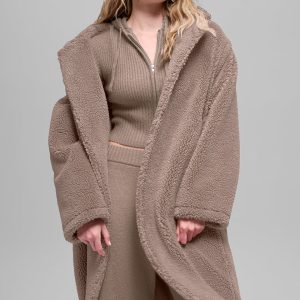 Oversized Sherpa Trench - Chai Latte