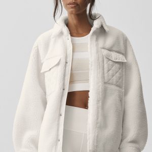Sherpa Edge Shacket - Ivory