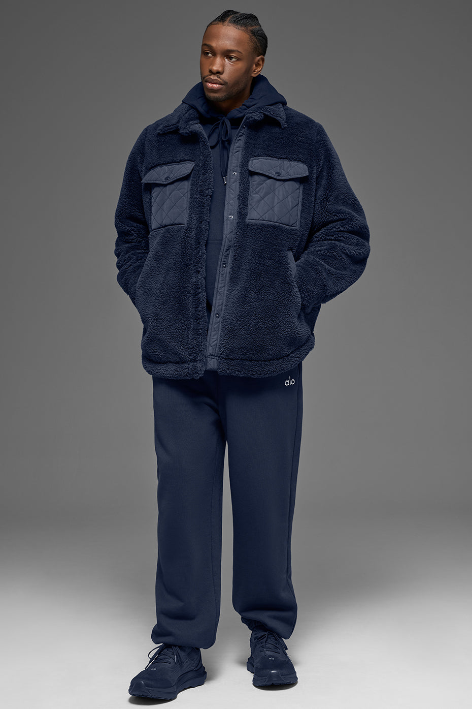 Sherpa Edge Shacket - Navy - Image 5