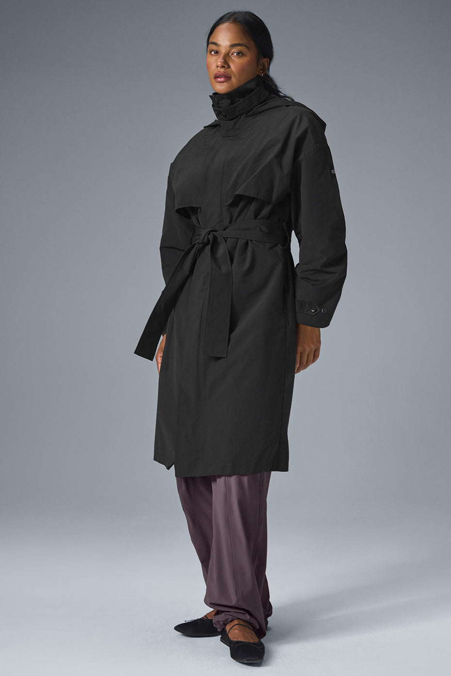 Crinkle On The Move Trench - Black - Image 3