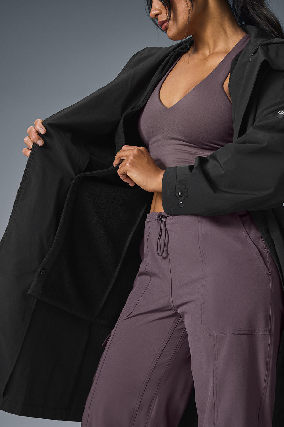 Crinkle On The Move Trench - Black - Image 6