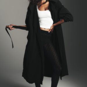 Crinkle On The Move Trench - Black