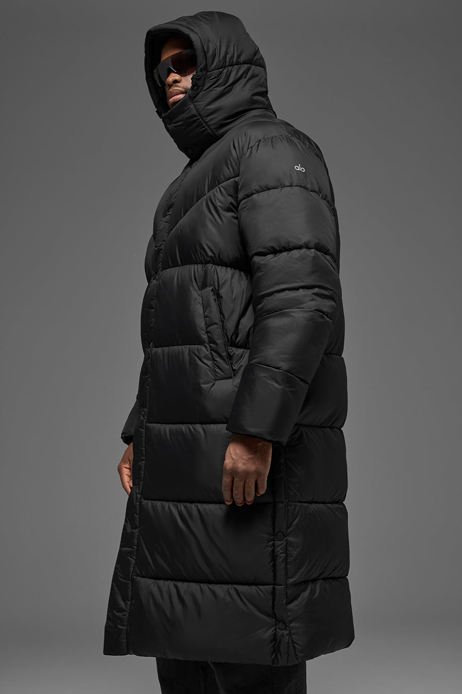 Gold Rush Puffer Trench - Black - Image 4