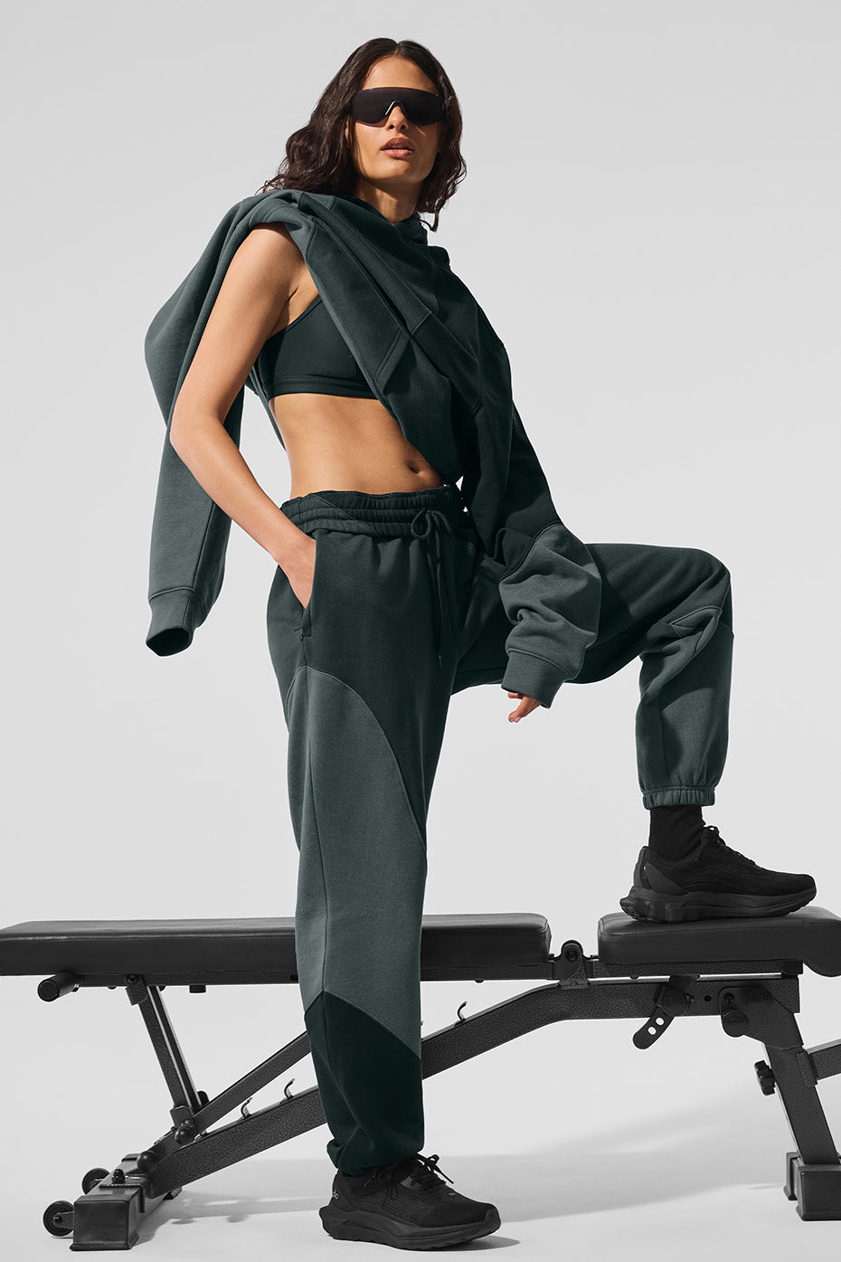 Make Waves Sweatpant - Charcoal Green Tonal - Image 4