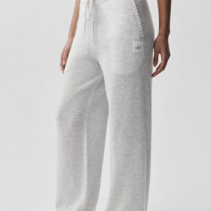 Wool Cashmere New Class Sweatpant - White Heather