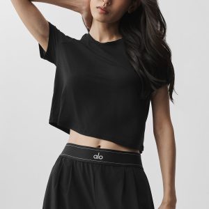 Cropped All Day Short Sleeve - Black