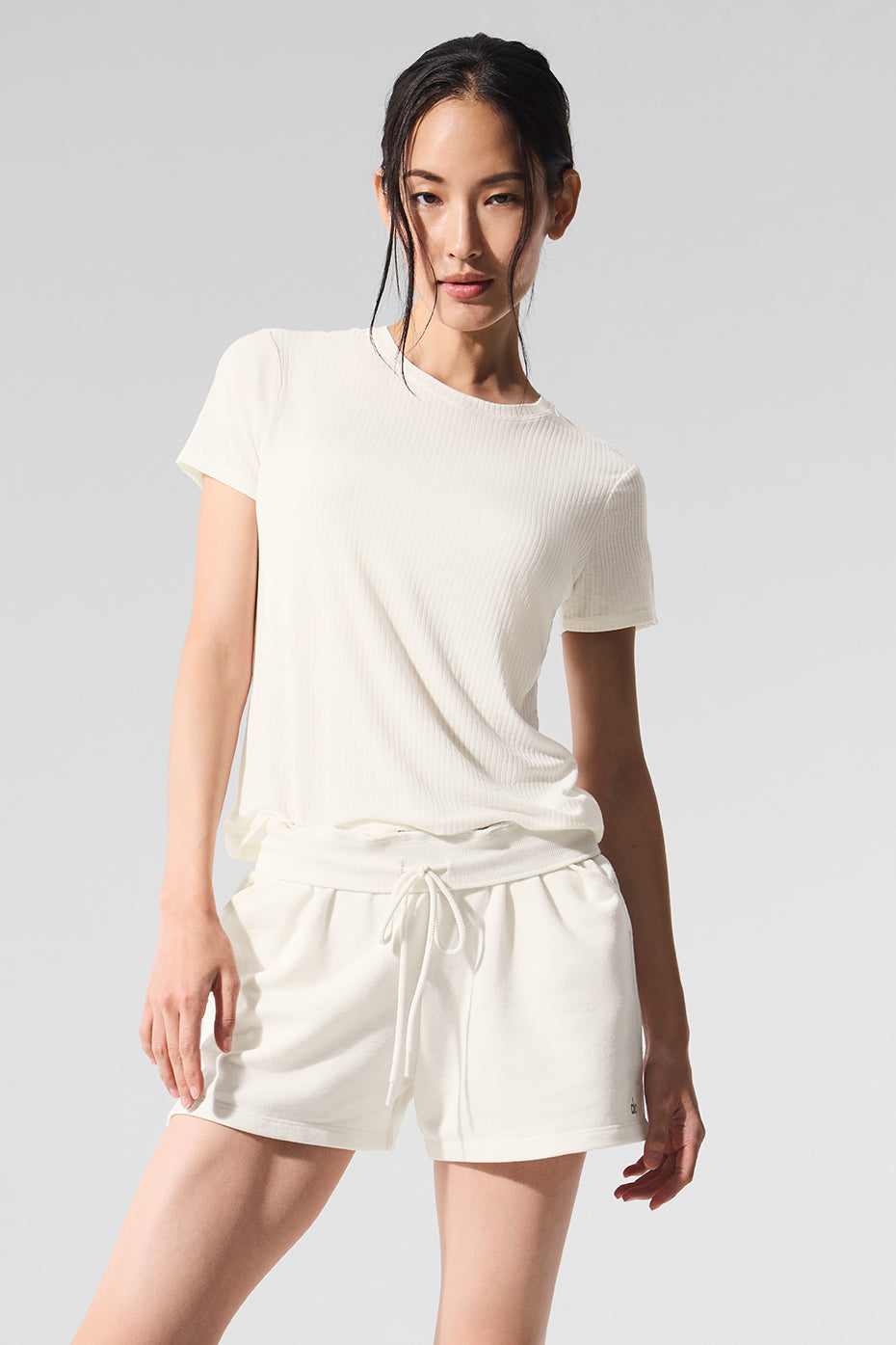 Ribbed Sea Coast Tee - Ivory - Image 3