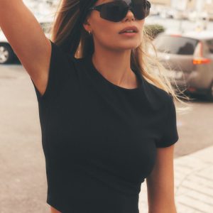 ALO Softsculpt Precision Short Sleeve Top - Black